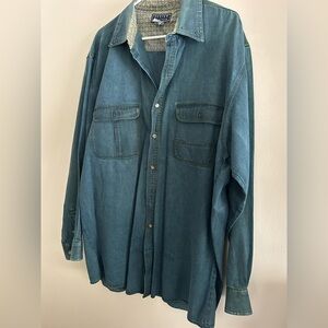 Vintage 90s Review by Baxter Denim Button-Up Shirt – Made in Australia